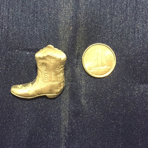 Pewter cowboy boot pin - Picture 2 of 3